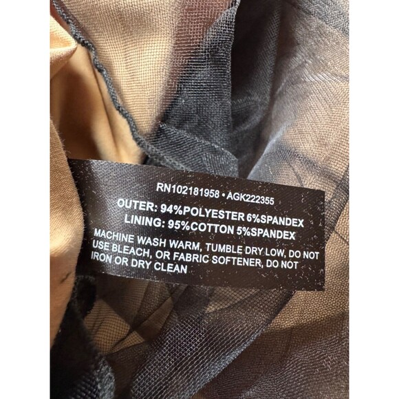 Dolls Kill Generation Kiss Alicia Midi Dress XXL Black Tan Ruched Tulle Goth - Picture 14 of 14